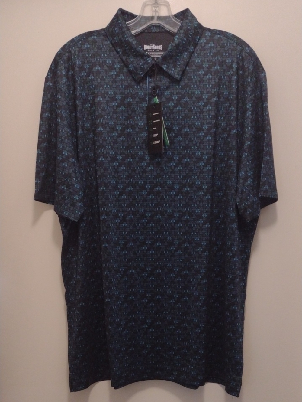Bogey Bros Men's Navy And Black Short Sleeve Funny Polo (J1241)